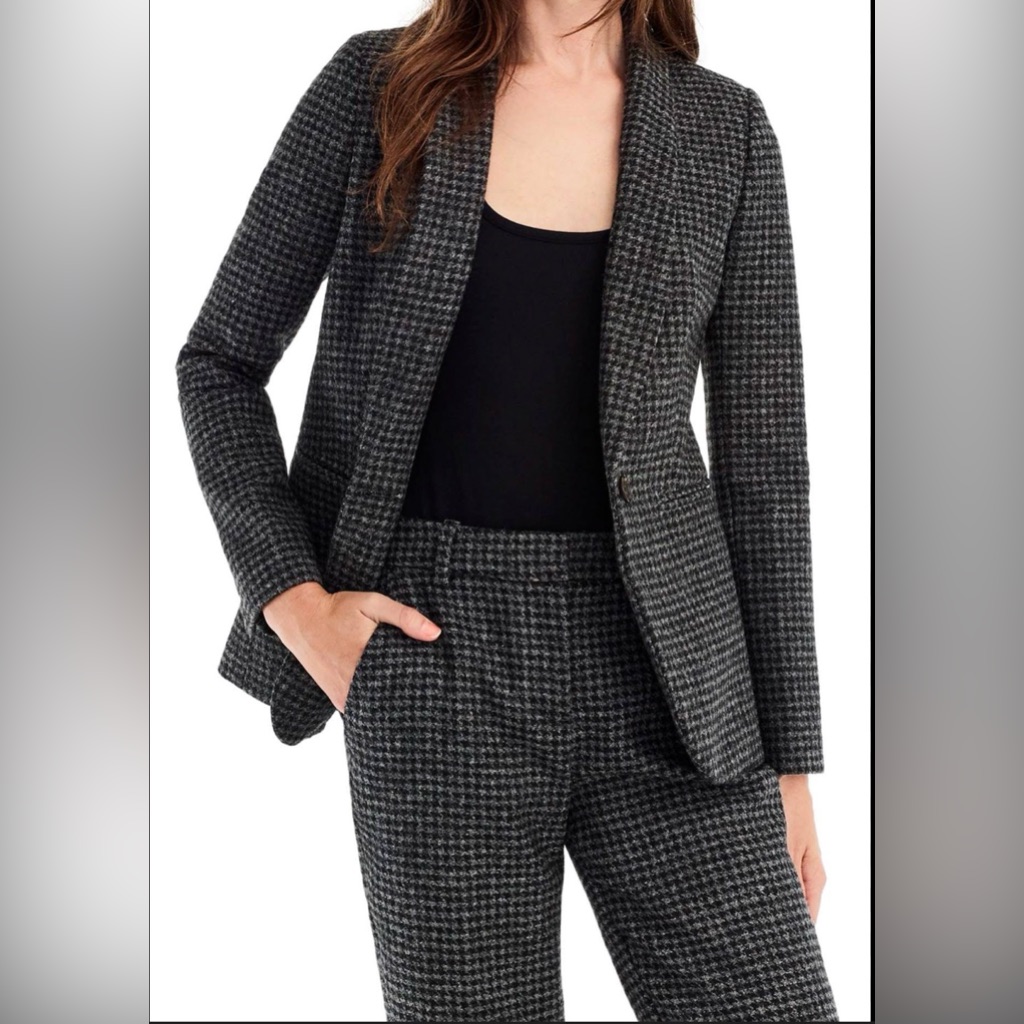 J. Crew Parke Houndstooth Wool Blazer Fall 2018 Collection Nwt